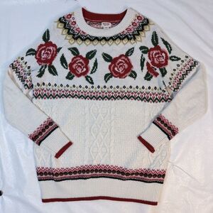 Mossimo sz XS Rose Motif Sweater